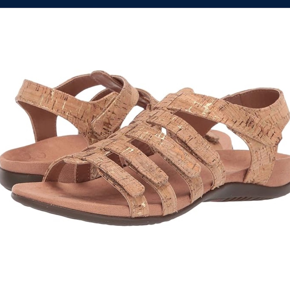 Vionic Beige Cork Strap Sandals Vionic Harissa Co… - image 1